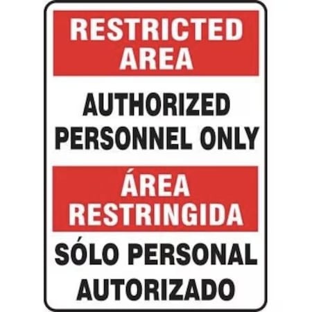 Accuform BILINGUAL RESTRICTED AREA SAFETY SBMADC519VA SBMADC519VA